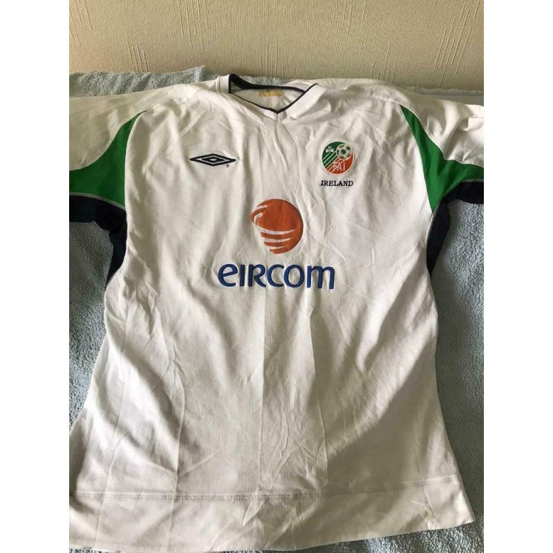 Republic of Ireland home shirts and training shirts