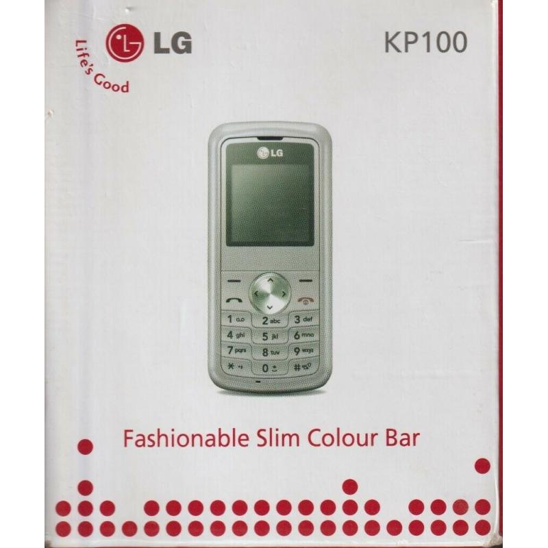 LG KP100 Silver Mobile Phone in box with adaptor+instructions-for spares/repairs - can post