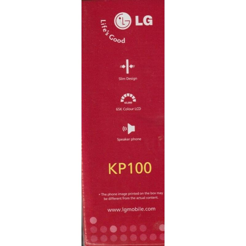 LG KP100 Silver Mobile Phone in box with adaptor+instructions-for spares/repairs - can post