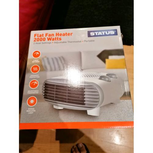 Status Flat Fan Heater 2000 Watts NEW