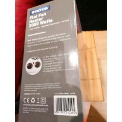 Status Flat Fan Heater 2000 Watts NEW