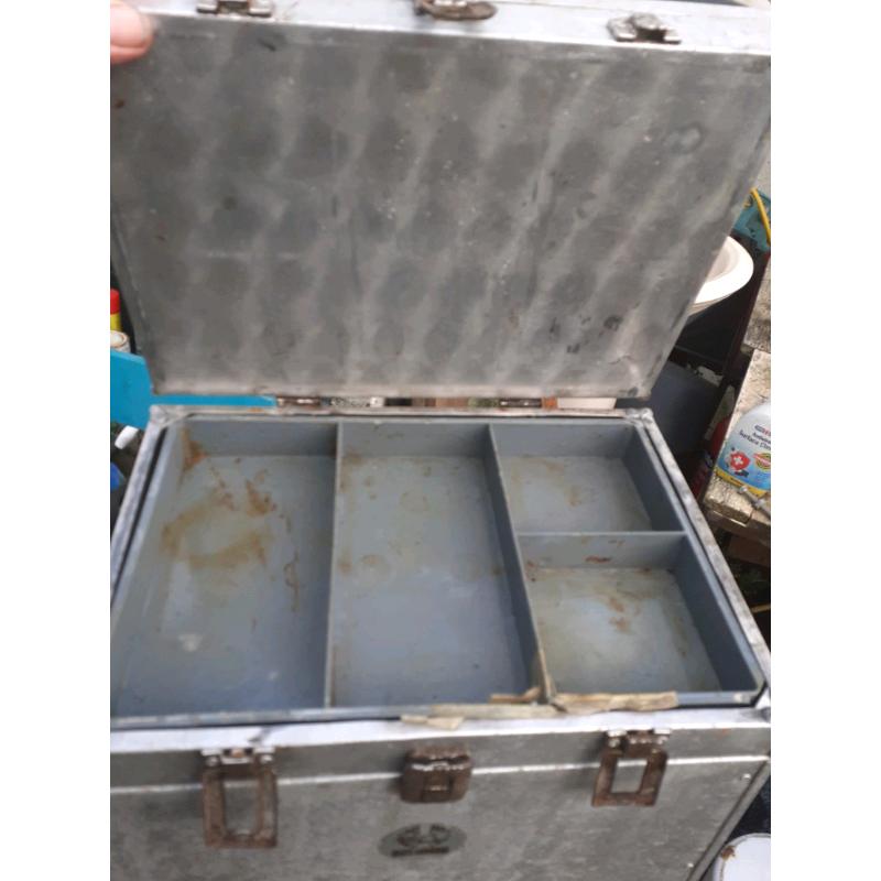Vintage Aluminium Fishing Box