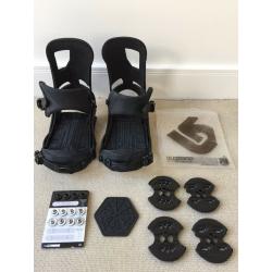 Burton Cartel Restricted Snowboard Bindings Medium, Used Once, Re-flex and the Channel EST Fitment