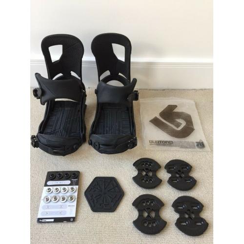 Burton Cartel Restricted Snowboard Bindings Medium, Used Once, Re-flex and the Channel EST Fitment