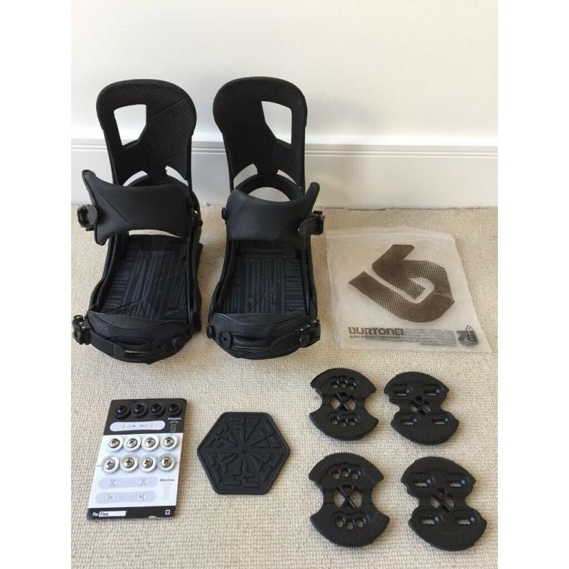 Burton Cartel Restricted Snowboard Bindings Medium, Used Once, Re-flex and the Channel EST Fitment