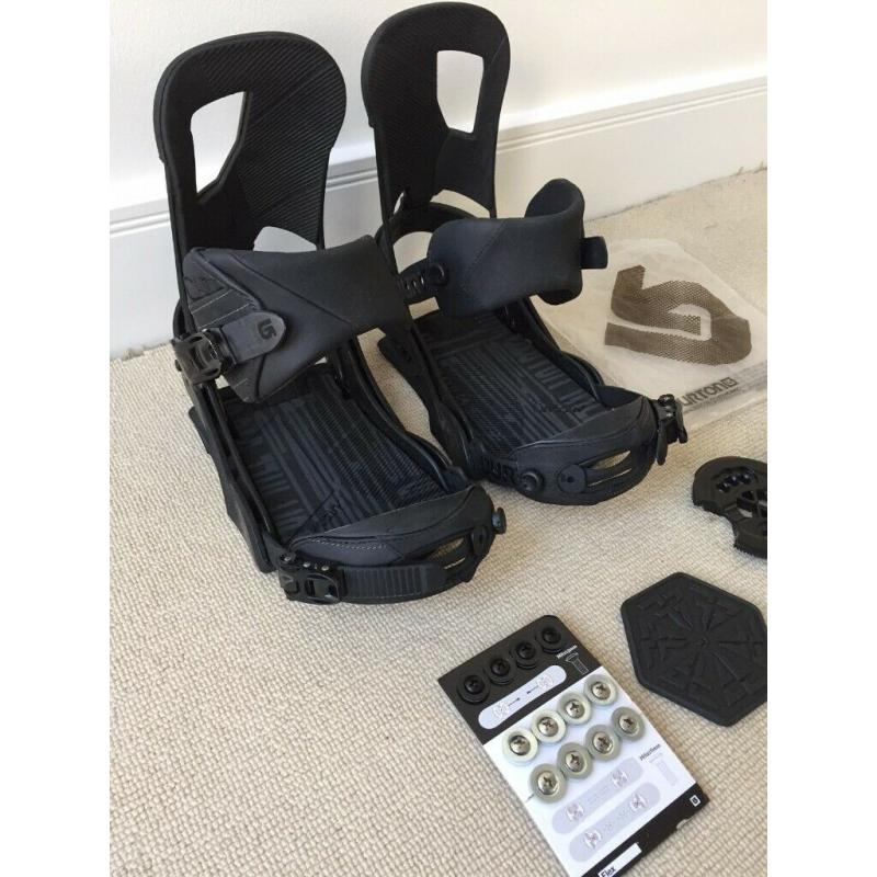Burton Cartel Restricted Snowboard Bindings Medium, Used Once, Re-flex and the Channel EST Fitment