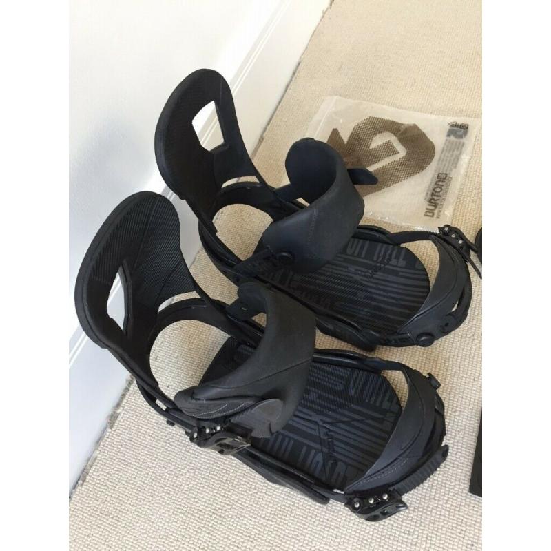 Burton Cartel Restricted Snowboard Bindings Medium, Used Once, Re-flex and the Channel EST Fitment
