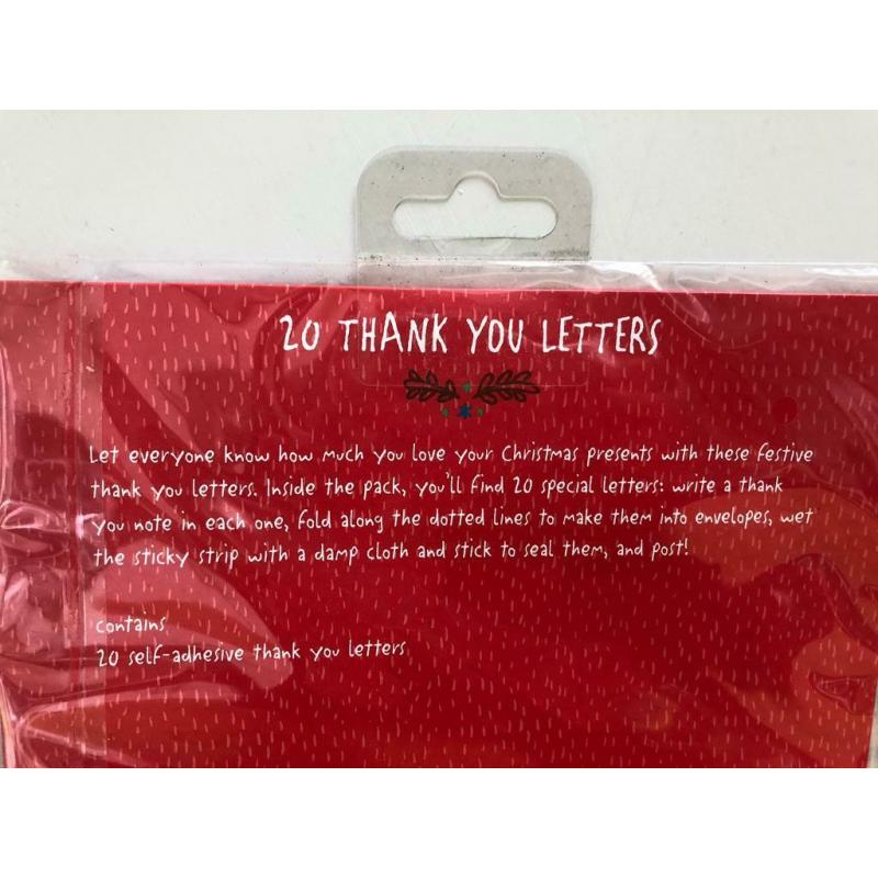 M&S Christmas Fox Thank You Letters Brand New Sealed