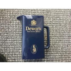 Dewars fine scotch whisky 1 litre water jug 12in tall