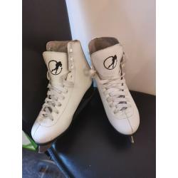 GIRL'S GALAXY ICE SKATES - SIZE 4