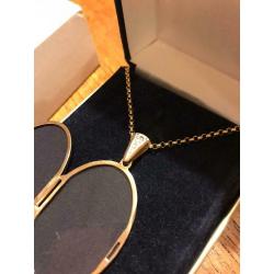 14ct Gold Royal Doulton Victorian Collection Locket and Belcher Chain 50/500
