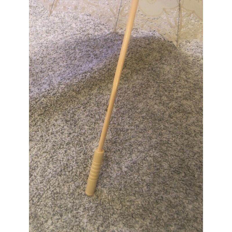 Ivory Cotton Lace Wedding Parasol