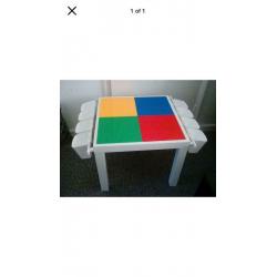 Lego duplo tables few colours left, ?32-/ ?38 2 Rails 8 storage pots