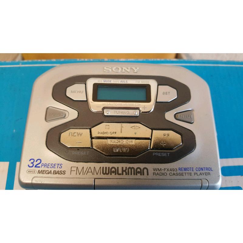 Sony walkman wm-fx493 remote control radio cassette player