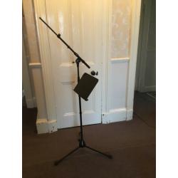 K&M microphone stand with music/iPad tray