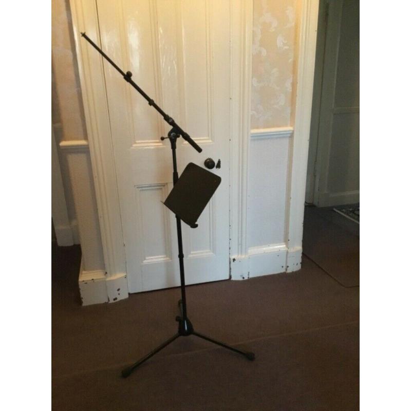 K&M microphone stand with music/iPad tray