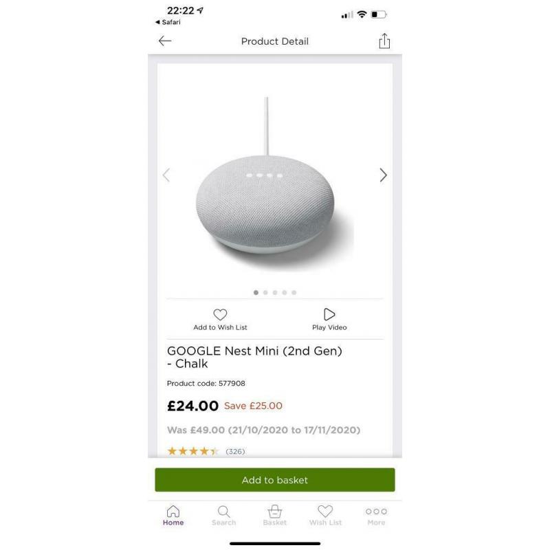 Google Nest E Thermostat and Google nest mini