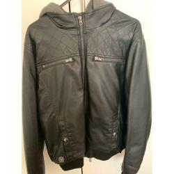 Leather look jacket- age13-14