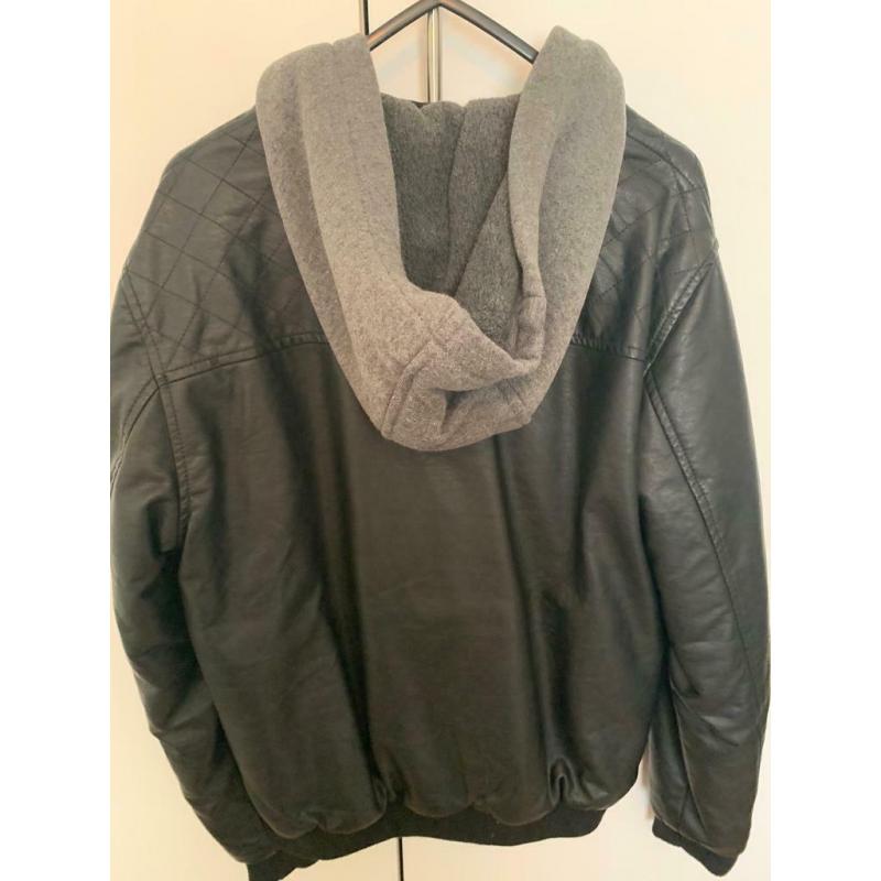 Leather look jacket- age13-14
