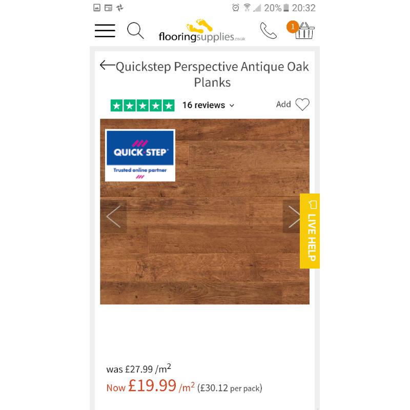 Quickstep Perspective Antique Oak laminate flooring UF861