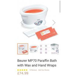 Beurer MP70 Paraffin Bath with Wax and Hand Wraps