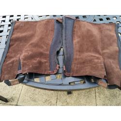 Gaiters, adults, brown faux suede, zip, adults