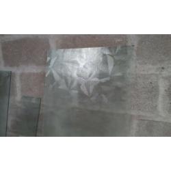 3 x Etched/Privacy Glass Panels - Mixed Sizes