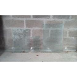 3 x Etched/Privacy Glass Panels - Mixed Sizes