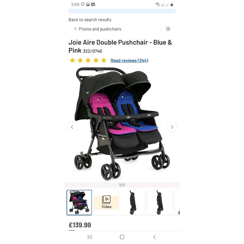 Double joie pushchair