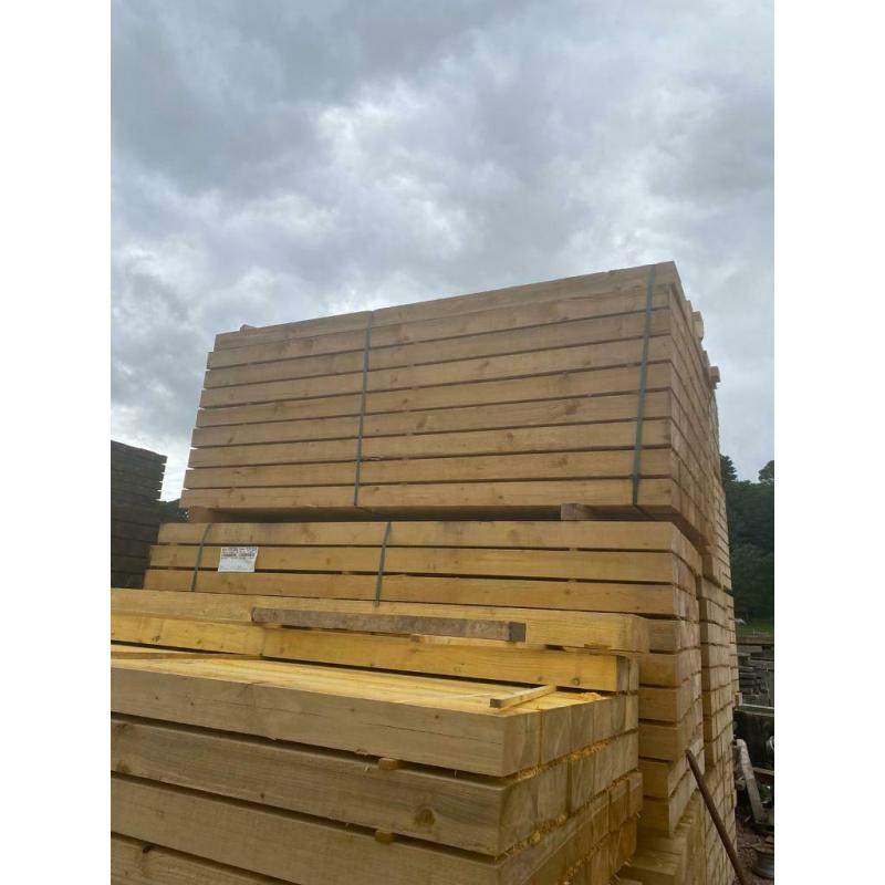 Pressure treated railway/garden sleepers
