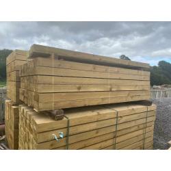 Pressure treated railway/garden sleepers