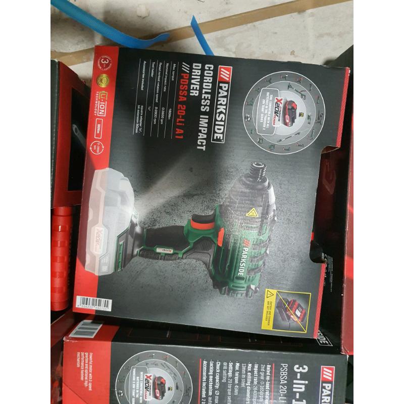 Parkside 20v x team tools new multi tool impact driver drill