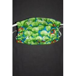 Kevin Carrot and Festive Sprouts Face Masks. 100% Cotton. Free Delivery. Washable. ?4.50