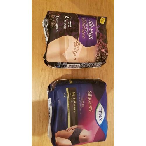 Ladies' Incontinence Underwear and Pads