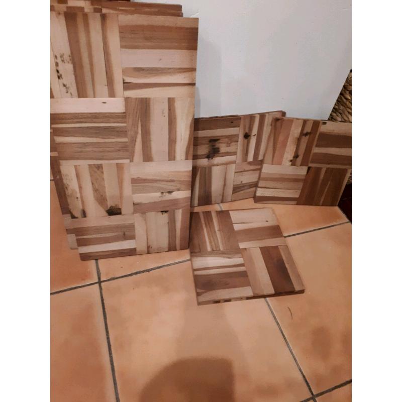 Hardwood floor tiles approx 1 m