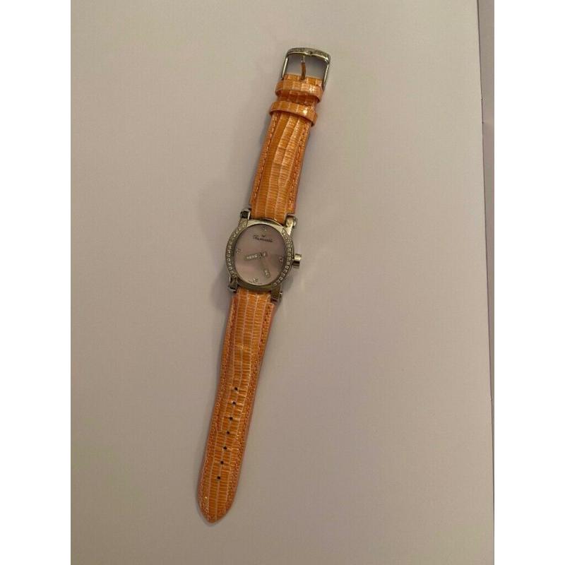Diamonds and Leather watch by Faconnable