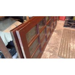 2 fully glazed solid wood interior doors