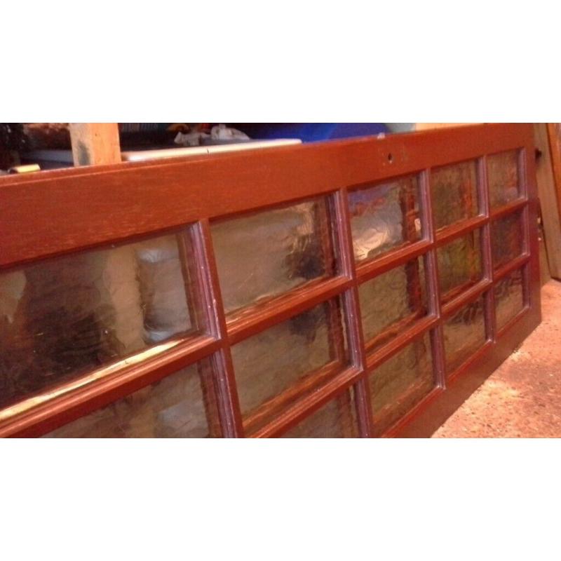 2 fully glazed solid wood interior doors