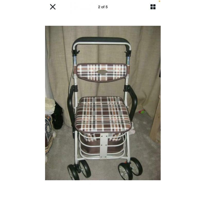 Walk and rest shopping trolley