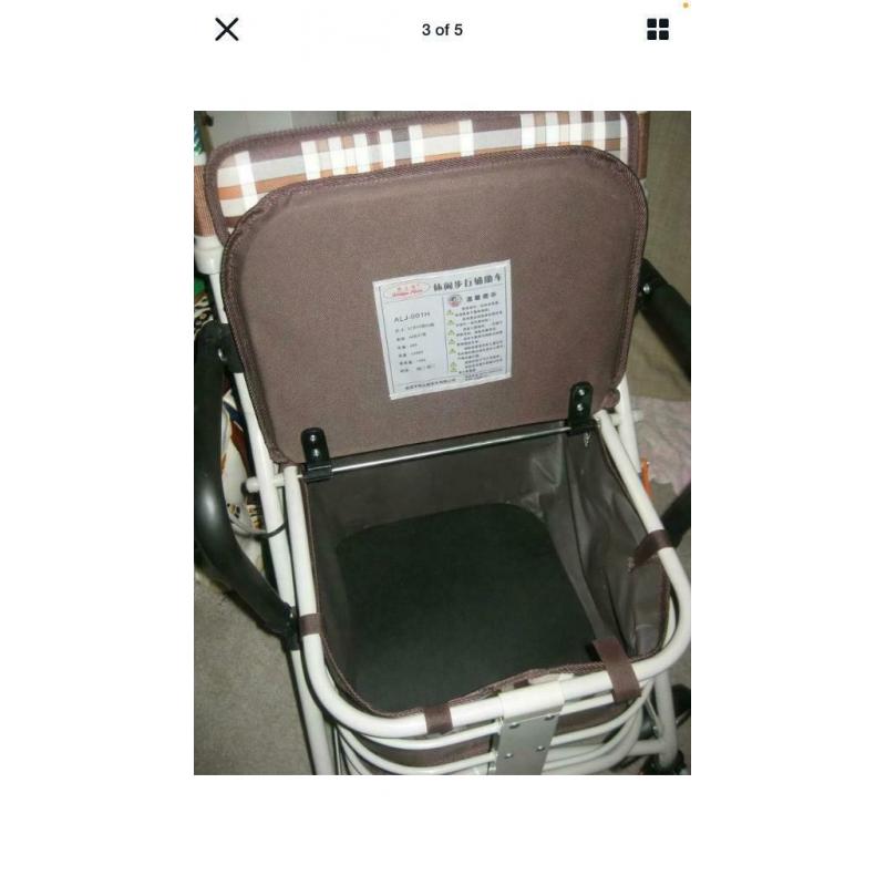 Walk and rest shopping trolley