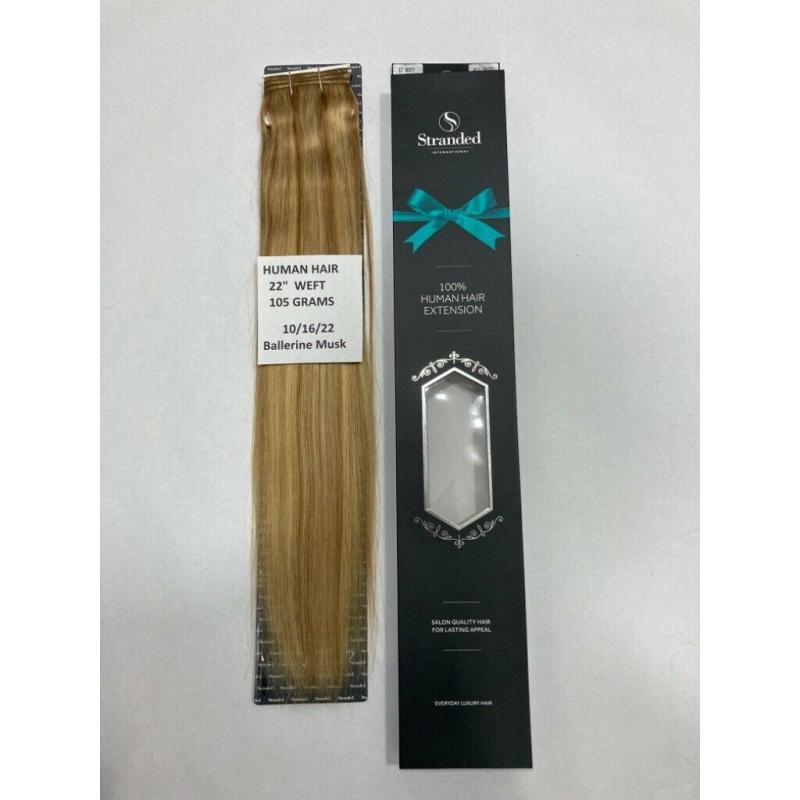 Weft Extensions 100% Human Hair 22Inch 105g Colour 10/16/22 ( No clips