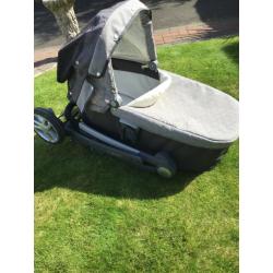 Pram c/w frame - stroller car seat/carrier