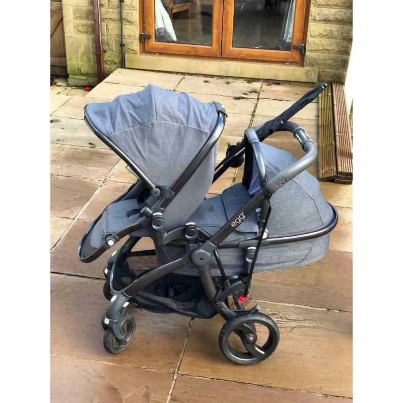Egg double and cot pram