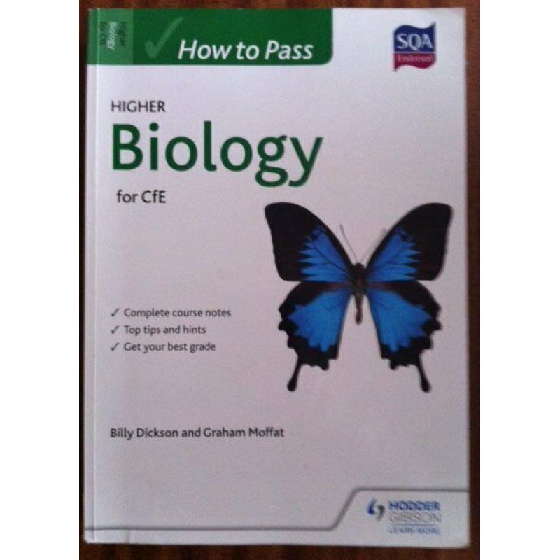 HODDER GIBSON HOW TO PASS HIGHER BIOLOGY FOR CfE