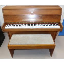 A Bellette walnut veneered Art Deco overstrung piano