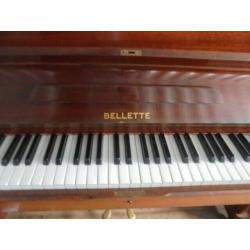 A Bellette walnut veneered Art Deco overstrung piano