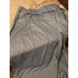 Pair pale blue curtains