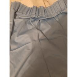 Pair pale blue curtains