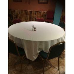 Circular restaurant tables