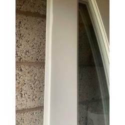 Xl joinery paired Salerno doors. White primed with clear glass